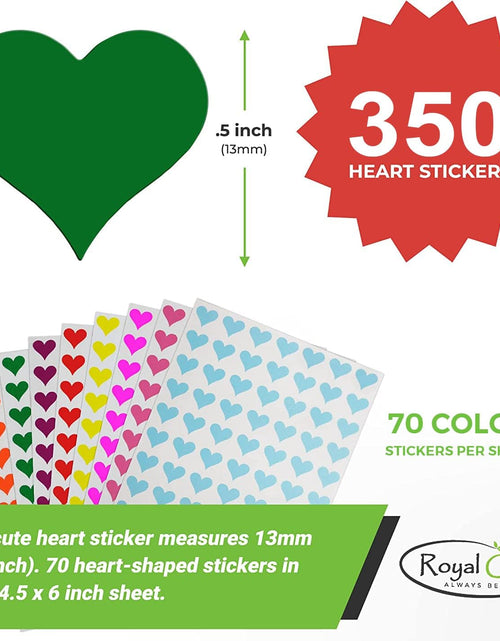 Load image into Gallery viewer, Red Heart Stickers 0.5 Inch (13Mm) 1/2" - Envelope Seals Heart Labels for Valentine, Crafts and Arts - Permanent Adhesive - 350 Pack
