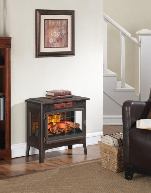 Load image into Gallery viewer, 3D Infrared Electric Fireplace Stove with Remote Control - Portable Indoor Space Heater - DFI-5010 (Bronze)
