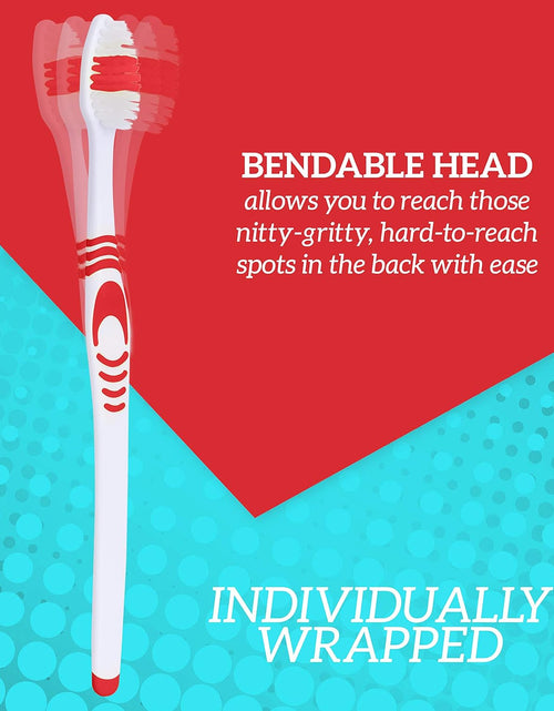 Load image into Gallery viewer, 25 Bulk Toothbrushes | Individually Wrapped | Manual Disposable Travel Toothbrush Set for Adults or Kids | Made with a Medium-Soft Large Head | Multi-Color | Travel Toiletry Oral Set
