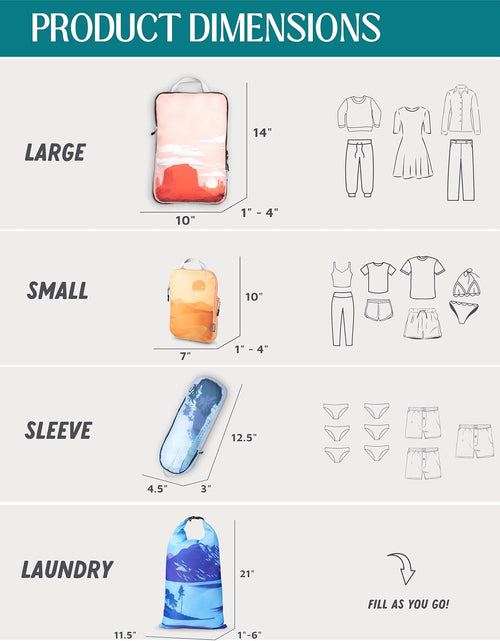 Load image into Gallery viewer, Compression Packing Cubes for Travel- Packing Cubes and Travel Organizers
