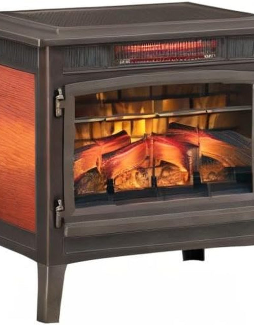 Load image into Gallery viewer, 3D Infrared Electric Fireplace Stove with Remote Control - Portable Indoor Space Heater - DFI-5010 (Bronze)
