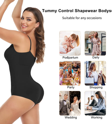 Shapewear Bodysuit for Women Tummy Control Body Shaper Snatched High Waist Body Suit