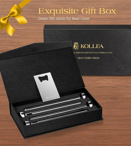 Beer Chiller Stick for Bottles, Unique Beer Gifts for Men and Boyfriend - Great Gift Ideas for Christmas, New Year, Thanksgiving, Father'S Day, Valentine'S Day, Birthday (4 Pack)