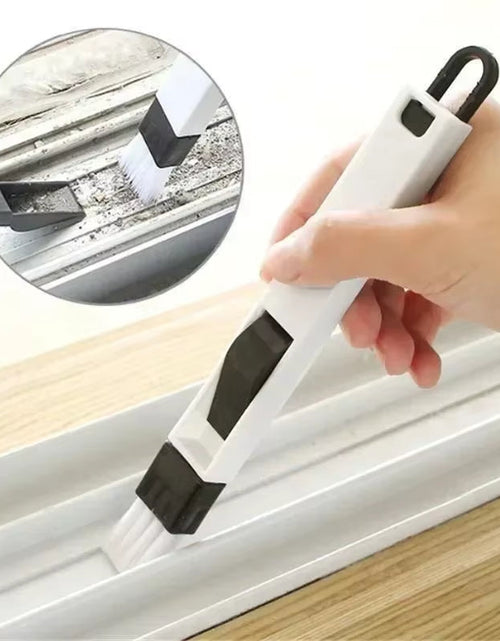Load image into Gallery viewer, Polished Window Track Cleaning Brush Keyboard Nook Cranny Dust Shovel
