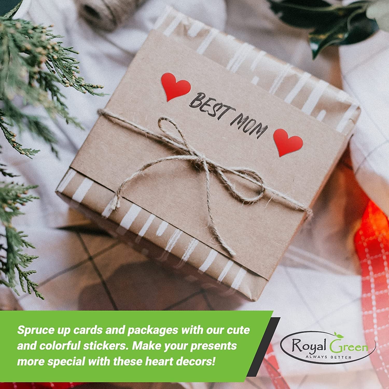 Red Heart Stickers 0.5 Inch (13Mm) 1/2" - Envelope Seals Heart Labels for Valentine, Crafts and Arts - Permanent Adhesive - 350 Pack