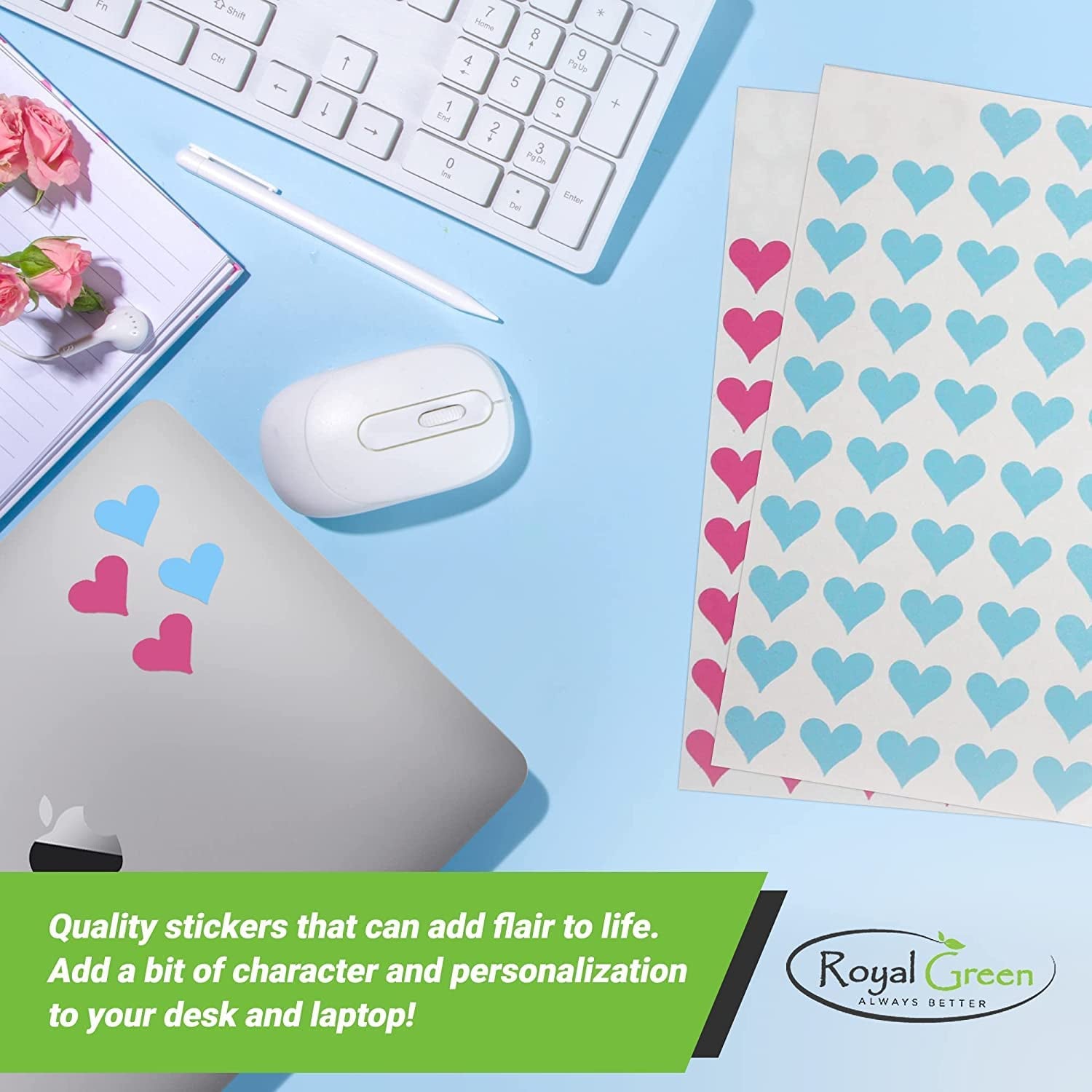 Red Heart Stickers 0.5 Inch (13Mm) 1/2" - Envelope Seals Heart Labels for Valentine, Crafts and Arts - Permanent Adhesive - 350 Pack