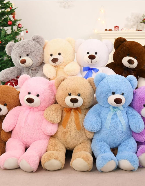 Load image into Gallery viewer, Giant Teddy Bear Stuffed Animal-35.4'' Large Teddy Bear, Soft Large Teddy Bear Plush Toy, Brown Teddy Bear, Big Stuffed Bear for Girl Boy Girlfriend Valentines Christmas Birthday, Light Brown
