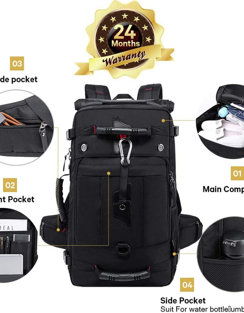 Load image into Gallery viewer, Travel Backpack, Carry on Backpack Durable Convertible Duffle Bag Fit for 15.6 Inch Laptop for Men and Women(Medium 35L)
