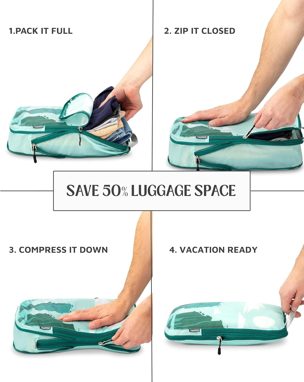 Compression Packing Cubes for Travel- Packing Cubes and Travel Organizers