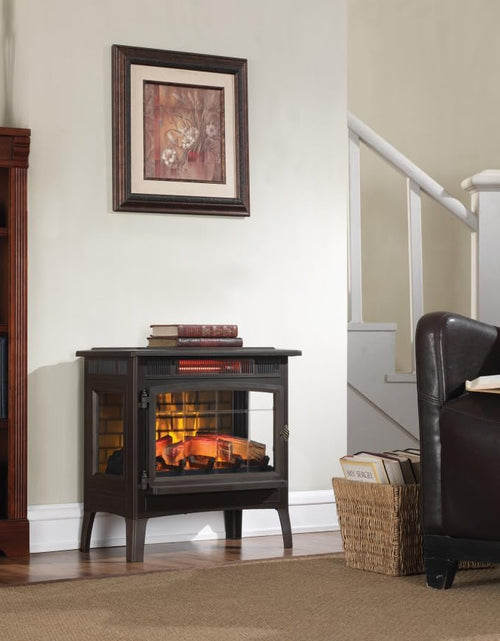 Load image into Gallery viewer, 3D Infrared Electric Fireplace Stove with Remote Control - Portable Indoor Space Heater - DFI-5010 (Bronze)
