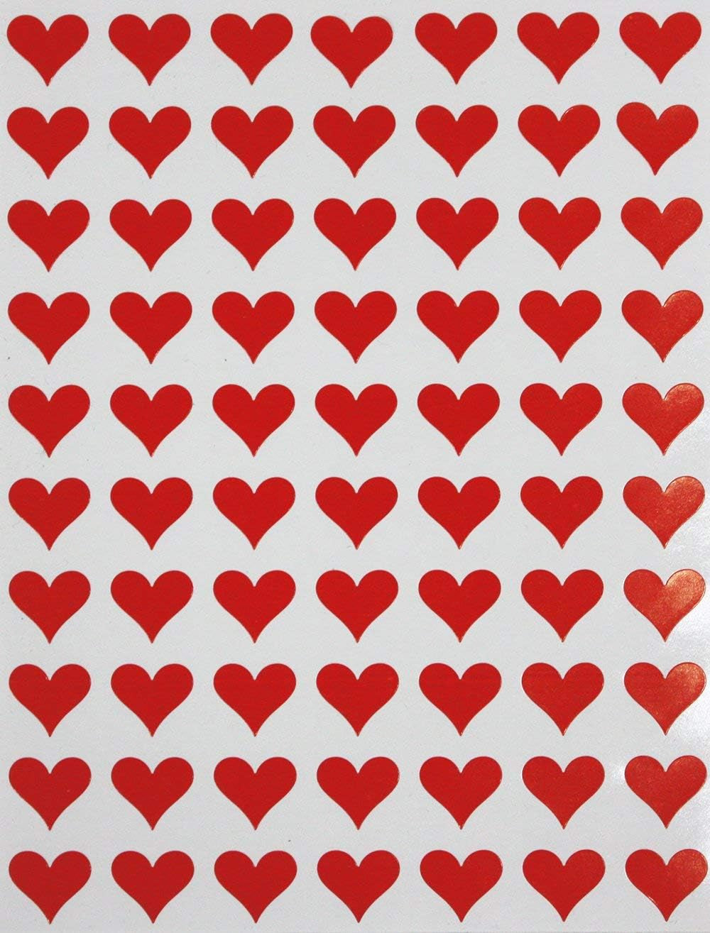 Red Heart Stickers 0.5 Inch (13Mm) 1/2" - Envelope Seals Heart Labels for Valentine, Crafts and Arts - Permanent Adhesive - 350 Pack