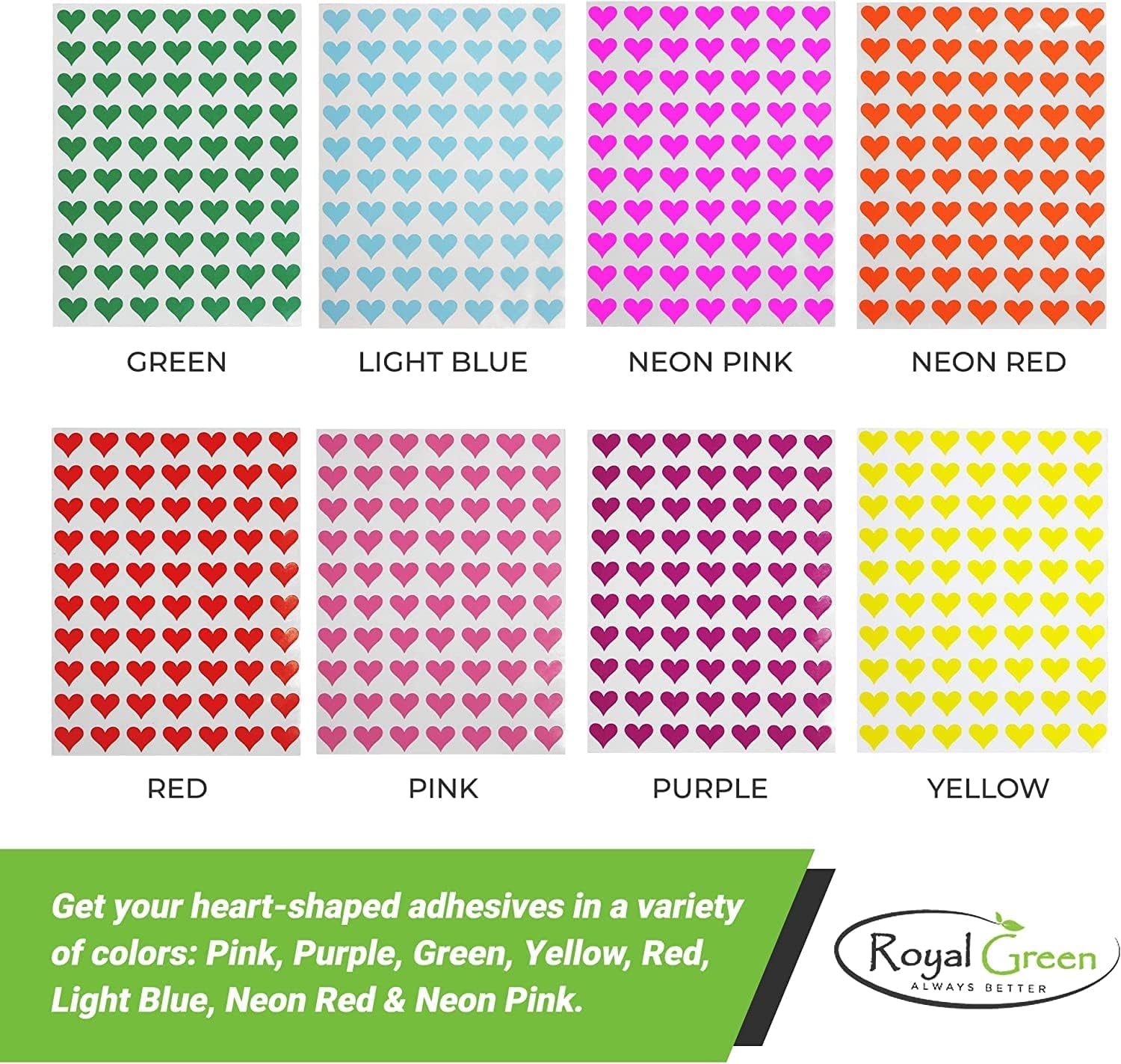 Red Heart Stickers 0.5 Inch (13Mm) 1/2" - Envelope Seals Heart Labels for Valentine, Crafts and Arts - Permanent Adhesive - 350 Pack