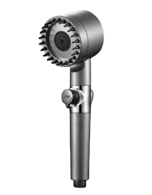Load image into Gallery viewer, Pureflow High-Pressure Shower Head – 3-Mode Adjustable Spray with Massage Brush Filter for Ultimate Bathroom Relaxation
