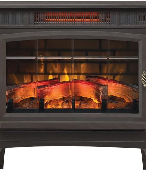 Load image into Gallery viewer, 3D Infrared Electric Fireplace Stove with Remote Control - Portable Indoor Space Heater - DFI-5010 (Bronze)
