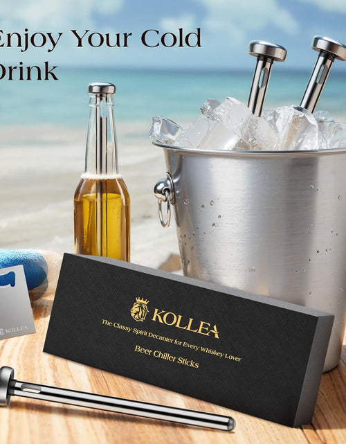 Load image into Gallery viewer, Beer Chiller Stick for Bottles, Unique Beer Gifts for Men and Boyfriend - Great Gift Ideas for Christmas, New Year, Thanksgiving, Father'S Day, Valentine'S Day, Birthday (4 Pack)
